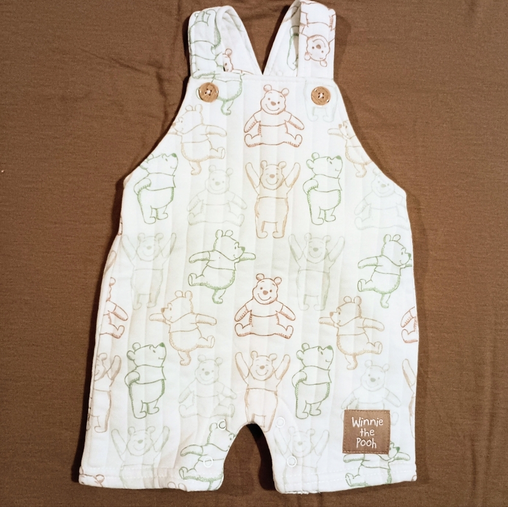 Disney Pooh Bear Baby Quilted Overalls